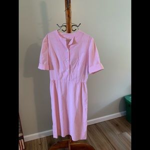 1960s vintage cotton seersucker dress